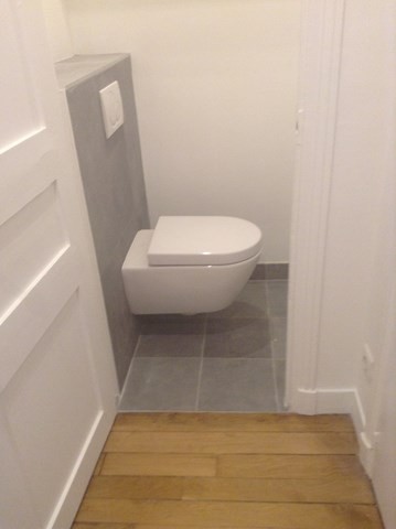 WC :GEBERIT SUSPENDU / CARRELLAGE /PEINTURE